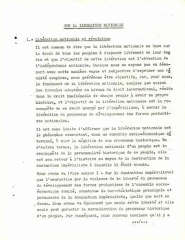 Discours  prononcé par Amílcar Cabral  sur les fondements et objetifs de la libération national