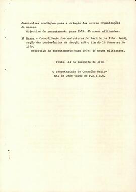 Memorando do Secretariado do Conselho Nacional do PAIGC