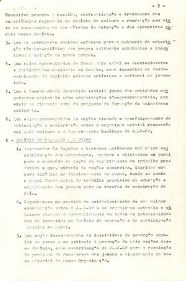 Relatório do Departamento de Organização à IVª Reunião Ordinária da Comissão Nacional da JAAC-CV