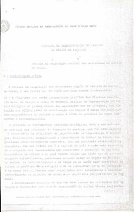 Proposta de reestruturação do Partido na Região de Santiago, apresentado por José Luís Fernandes Lopes e João José Lopes da Silva