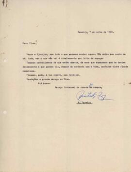 Carta de Aristides Pereira ao camarada Pedro Pires