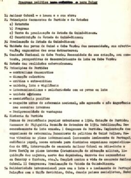 Programa político para Dakar