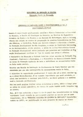 Ministério da Educação e Cultural, Direção geral de educação, Seminário de reflexão sobre o desenvolvimento local e participação popular