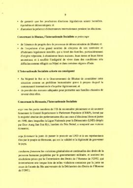 XXI Congès de l'Internationale Socialiste: Déclaration de Paris