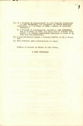 Portaria nº 75, do Alto Comissário de Cabo Verde