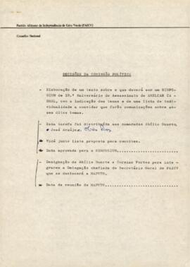 Decisões da Comissão Política do PAICV