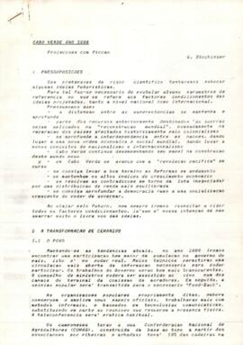 Cabo Verde ano 2000: Projeções com ficção