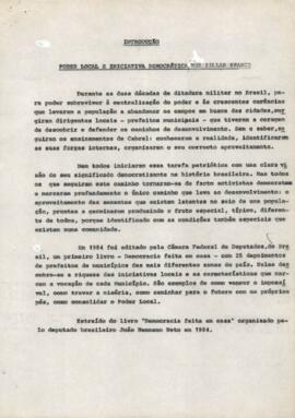 Poder local e iniciativa democrática por Zillah Branco