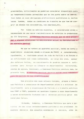 Proposta de Reestruturação do Secretariado do CN e do Aparelho auxiliar, da Comissão Política ao CN
