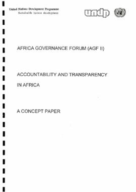 Africa Governance Forum (AGF II): Accountability and transparency in Africa
