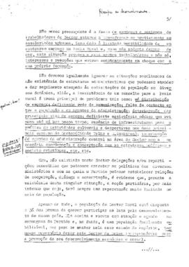 Partido Africano da Independência de Cabo Verde, Setor Rural da Praia: Relatório