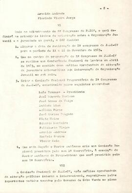Relatório do Departamento de Organização à IVª Reunião Ordinária da Comissão Nacional da JAAC-CV