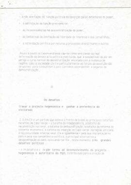 VI Congresso do PAICV: Moção de estratégia de Aristides Raimundo Lima -