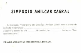 Simpósio Amílcar Cabral: Cartão de convite