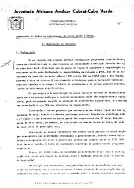 Relatório do Secretário Nacional da VI reunião Conselho Central