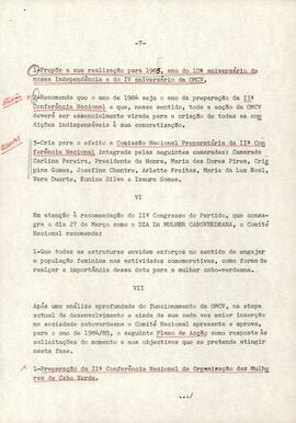 Conclusões da IV Reunião Ordinária do Comité Nacional da OMCV