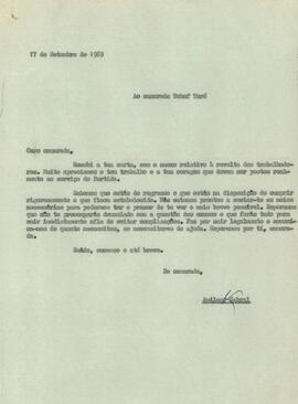 Carta de Amilcar Cabral ao camarada  Tchuf Turé