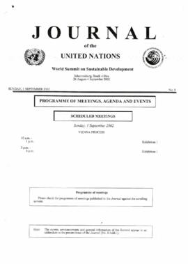 Journal of the United Nations: Programme of meeting, agenda and events