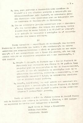 Relatório do Departamento de Organização à IVª Reunião Ordinária da Comissão Nacional da JAAC-CV