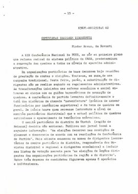 Comunistas escolhem dirigentes, por Fiodor Breus