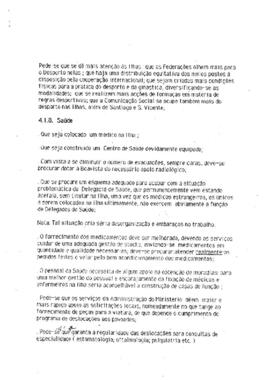 Relatório de visita ao Círculo Eleitoral de São Joao Batista -Santa Isabel, pelo deputado Aristides Lima