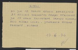 Mensagem- Xitoli, assinada por Amílcar Cabral