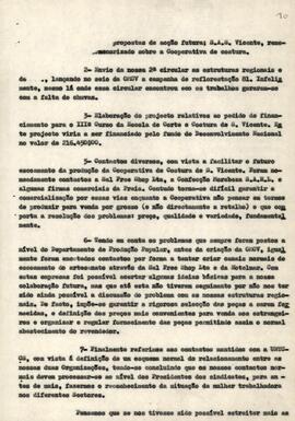 Relatório da OMCV e programa de ação para 1982