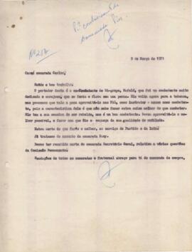Carta nº 254, de Aristides Pereira ao camarada Pedro Pires