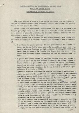Memorando  a respeito das quotas, do Comité do Setor do Sal do PAICV