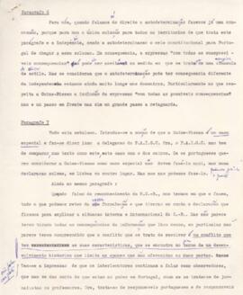 Proposta da delegação do PAIGC