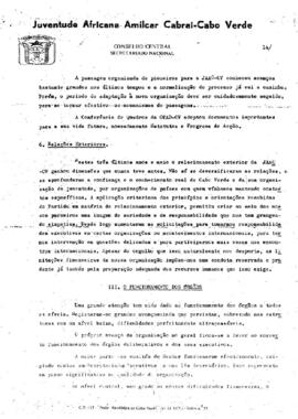 Relatório do Secretário Nacional da VI reunião Conselho Central