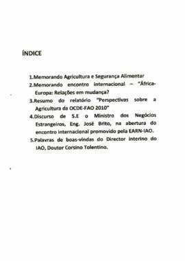 III Cimeira dos Chefes de Estado e Governo África -UE-Trípoli: Agricultura e Segurança Alimentar