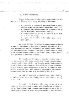 Relatório de atividade do triénio: Balanço contas e breve caracterização de aspectos de Política financeira Nacional e Internacional
