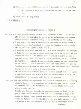 Ata da reunião da Comissão Nacional de Cabo Verde,  Conacri, 10 maio 1974