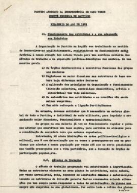 Relatório do ano 1981 do Comité Regional de Santiago