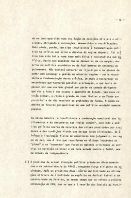Relatório do Centro de Informação e Documentação Amílcar Cabral - CIDAC,  sobre a situação actual na Guiné-Bissau