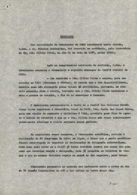 Memorando relativo `à audiência concedida ao Embaixador da URSS,  Senhor Nicolai Serioguine, acreditado na Praia, pelo  Secretário do CN