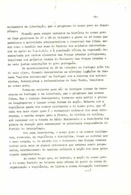 Mensagem do Ano Novo, do Secretário Geral do PAIGC,  camarada Aristides Pereira
