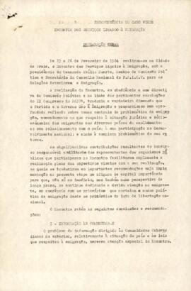 Encontro dos Serviços ligados à emigração: Declaração geral