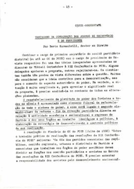 Vantagens da Combinação dos Posto de Secretário e de Presidente, por Boris Kuraschvili , Novosti