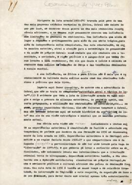 Simpósio Amílcar Cabral: Comunicação de Yves Bénot