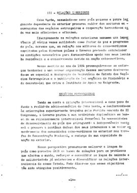 Relatório de Atividades do Governo, apresentado pelo camarada Primeiro Ministro Pedro Pires, na 9ª sessão Legislativa da II Legislatura da Assembleia Nacional Popular,  II Parte