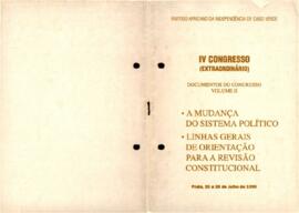IV Congresso Extraordinário: Documento do congresso volume II